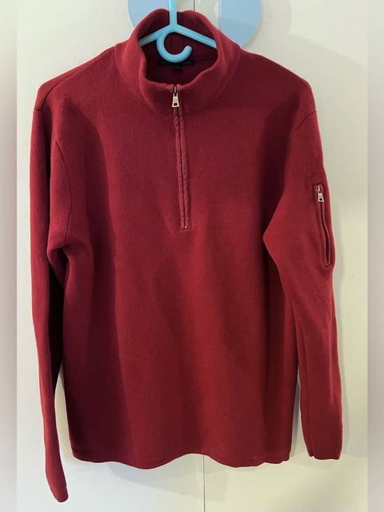 Banana Republic Other - Banana Republic Vintage Men's Half-Zip Merino Wool Sweater Pull Over - Red
